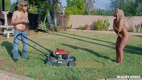 Slutty girl with a big dick in her mouth