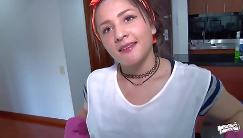 Sexy young chick gets her pussy pounded