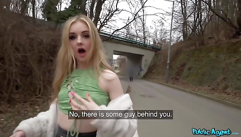 Blonde slutty gets ass fucked by her huge cock