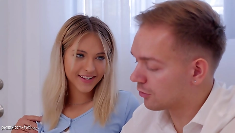 Slutty chick fucks with her boyfriend