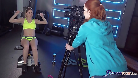 Blonde girl gives her boyfriend's cock